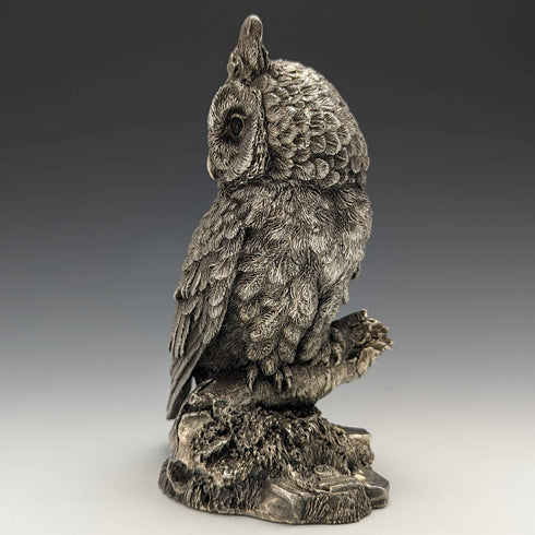 UK Country Artists Sterling Silver Sculpture Owl Figurine 446g
